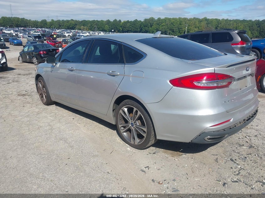 Vin: 3fa6p0d97kr260273, lot: 46712191, ford fusion titanium 20193