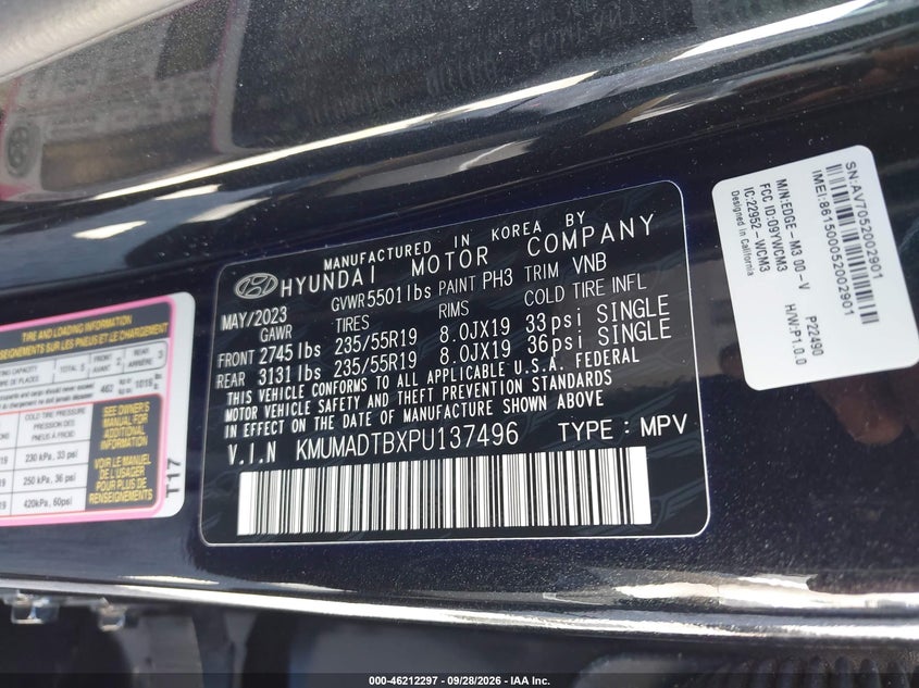 GENESIS GV70 2023 VIN KMUMADTBXPU137496