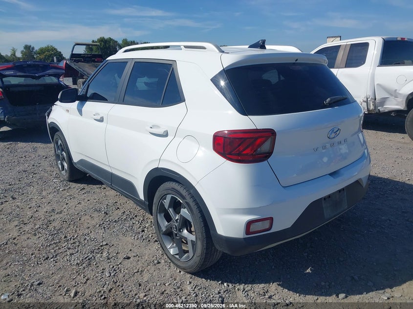 Vin: kmhrc8a31mu063687, lot: 46712313, hyundai venue sel 20213