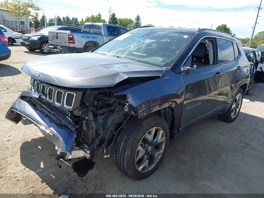 Vin: 3c4njdcb7nt107242, lot: 46712448, jeep compass limited 4x4 20222