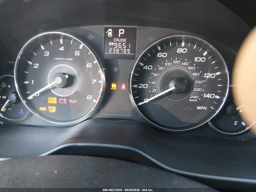 SUBARU OUTBACK 2012 VIN 4S4BRCCC6C3231666