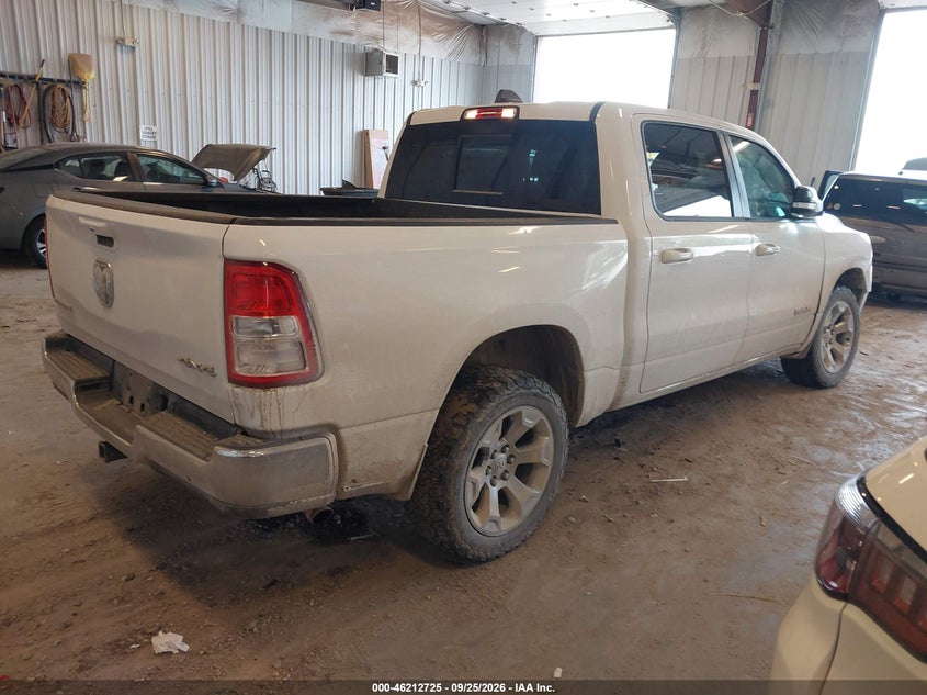 Vin: 1c6rrffg8mn644740, lot: 46712649, ram 1500 big horn  4x4 5'7 box 20214