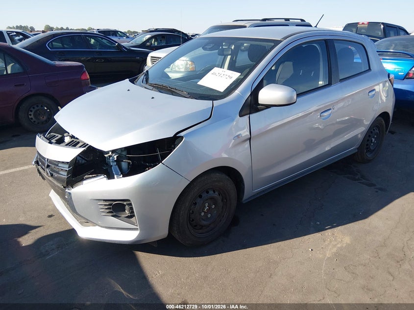 2024 Mitsubishi Mirage Es/Le, Front End, IAAI, VIN ML32AUHJ2RH021198 — photo 2