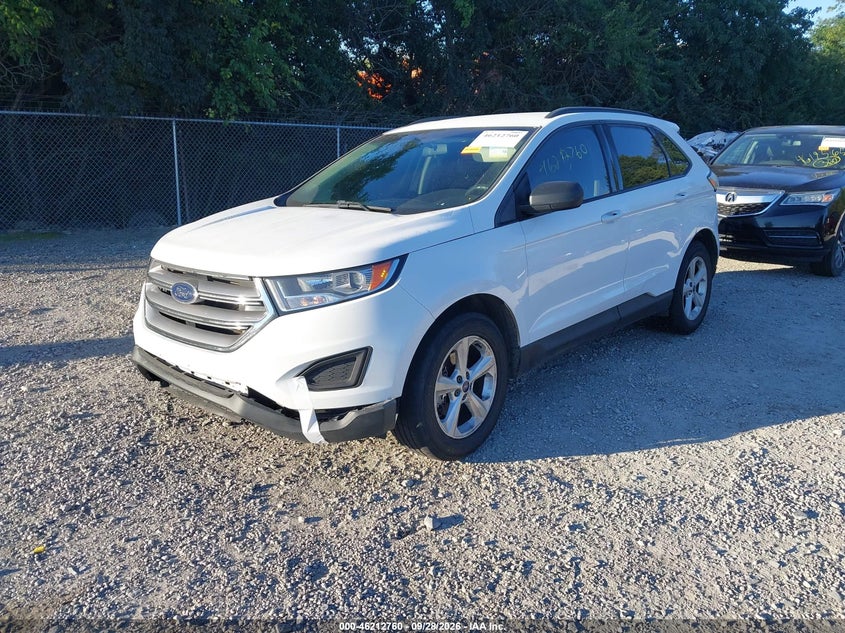 Vin: 2fmpk3g92jbc12733, lot: 46712683, ford edge se 20182