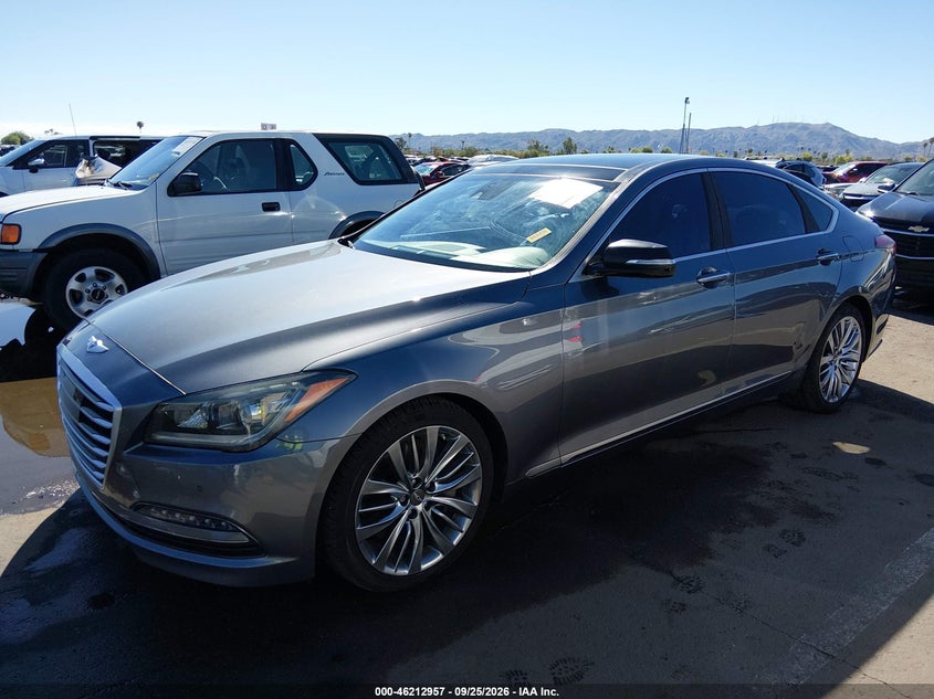 Vin: kmhgn4jf2fu037980, lot: 46712880, hyundai genesis 5.0l 20152