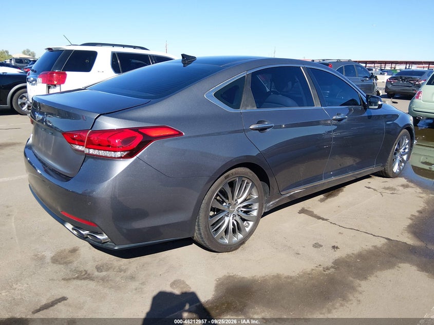 Vin: kmhgn4jf2fu037980, lot: 46712880, hyundai genesis 5.0l 20154