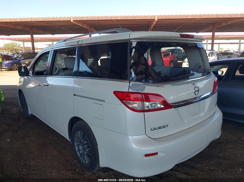 Vin: jn8ae2kp7e9100504, lot: 46713046, nissan quest sv 20143