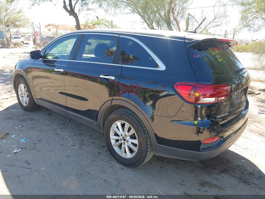 Vin: 5xypg4a34kg531175, lot: 46713091, kia sorento 2.4l l 20193