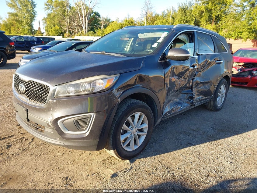 Vin: 5xypg4a36hg299459, lot: 46713360, kia sorento 2.4l lx 20172