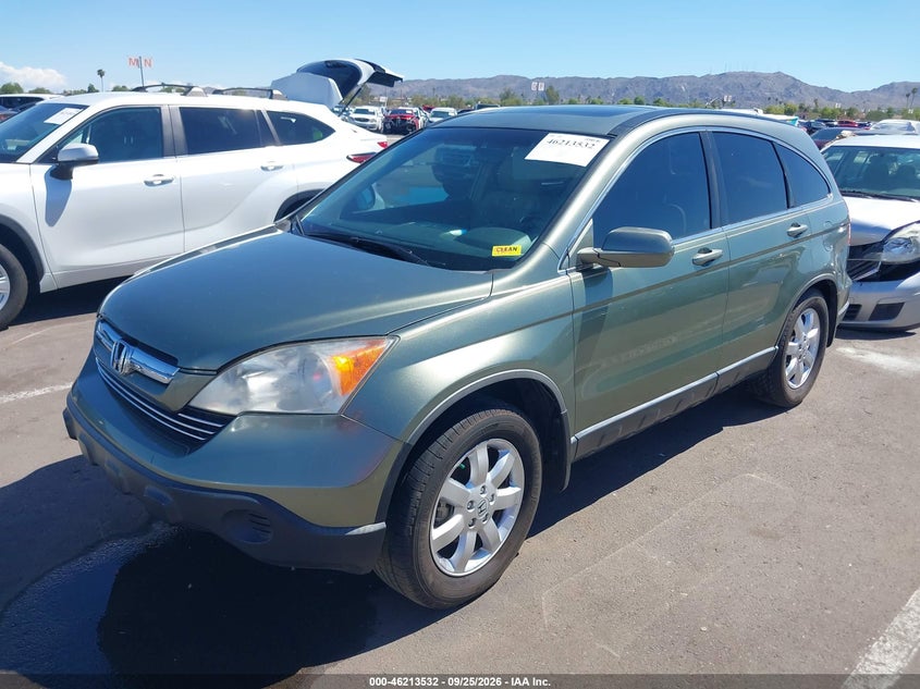 2007 Honda Cr-V Ex-L, Right Rear, IAAI, VIN JHLRE48727C045180 — photo 2