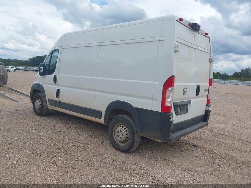 Vin: 3c6lrvcg1se511999, lot: 46713647, ram promaster 2500 tradesman high roof 136 wb w/pass seat 20253