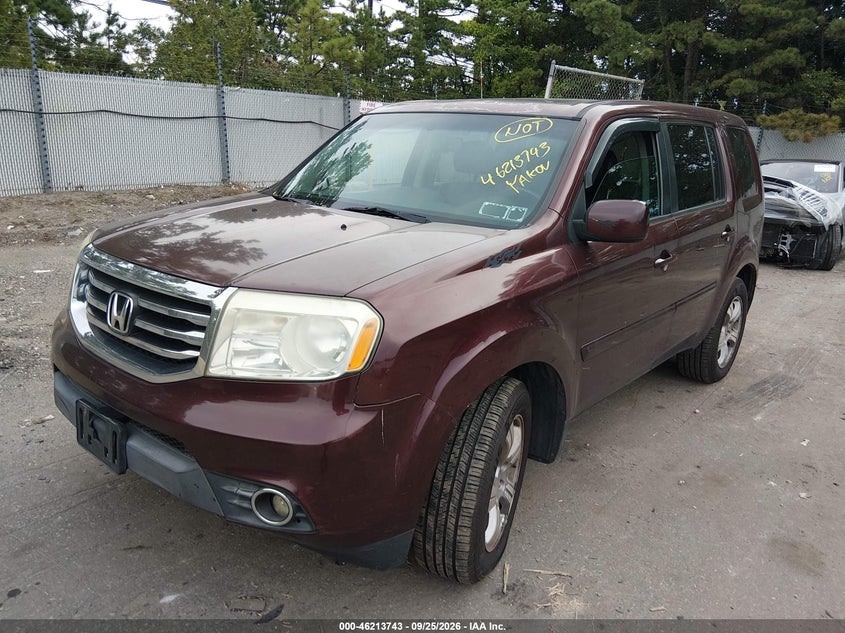 Vin: 5fnyf4h57eb038374, lot: 46713666, honda pilot ex-l 20142