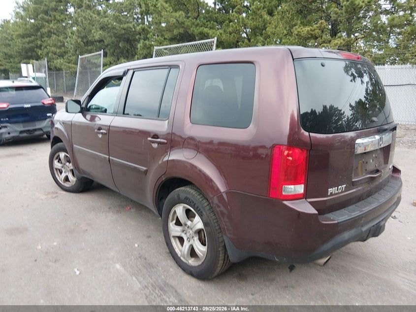 Vin: 5fnyf4h57eb038374, lot: 46713666, honda pilot ex-l 20143