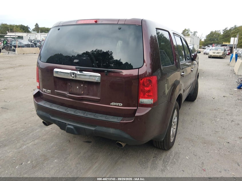 Vin: 5fnyf4h57eb038374, lot: 46713666, honda pilot ex-l 20144