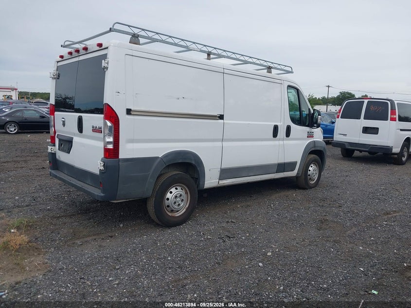 Vin: 3c6trvag7he517852, lot: 46713817, ram promaster 1500 low roof 136 wb 20174
