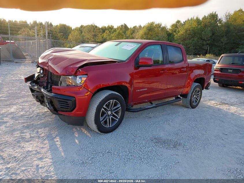 Vin: 1gcgsben8m1200455, lot: 46713965, chevrolet colorado 2wd  short box wt 20212
