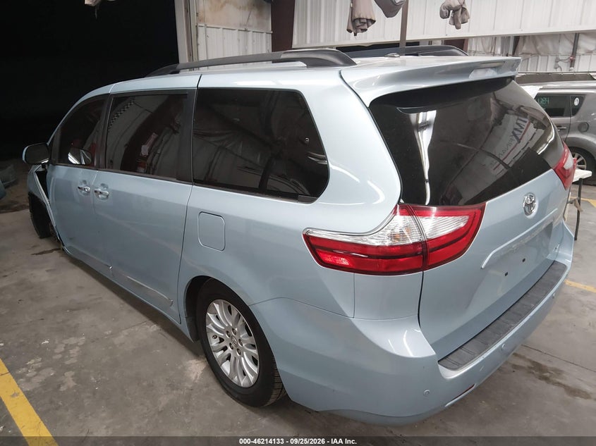 Vin: 5tdyk3dc0fs684573, lot: 46714056, toyota sienna xle premium 8 passenger 20153