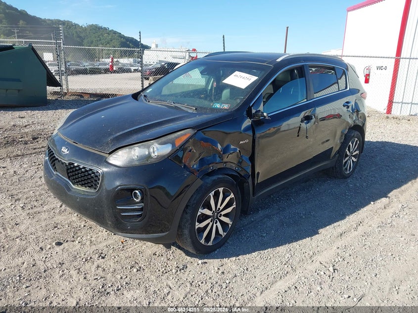 Vin: kndpncac9h7109487, lot: 46714174, kia sportage ex 20172