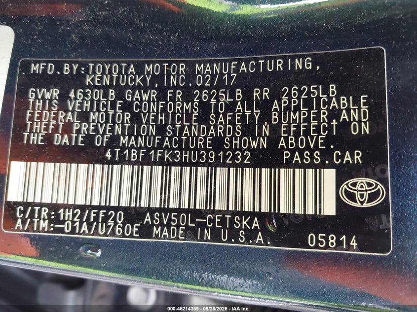 TOYOTA CAMRY - zdjęcie 9