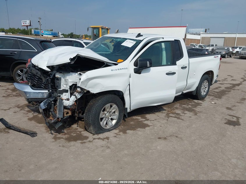 Vin: 1gcryaef8lz334022, lot: 46714283, chevrolet silverado 1500 4wd  standard bed wt 20202