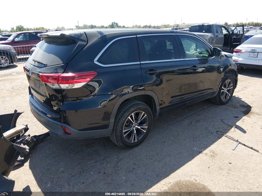 Vin: 5tdzzrfh4hs220961, lot: 46714408, toyota highlander le 20174