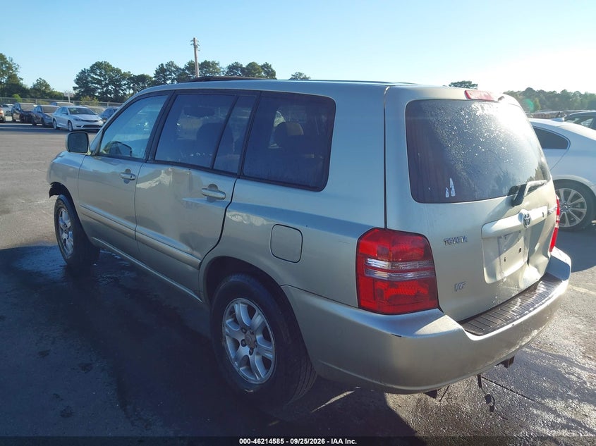 TOYOTA HIGHLANDER 2003 VIN JTEGF21A930089793