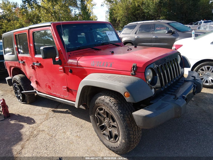 2015 Jeep Wrangler Unlimited Willys Wheeler, Right Side, IAAI, VIN 1C4BJWDGXFL634620