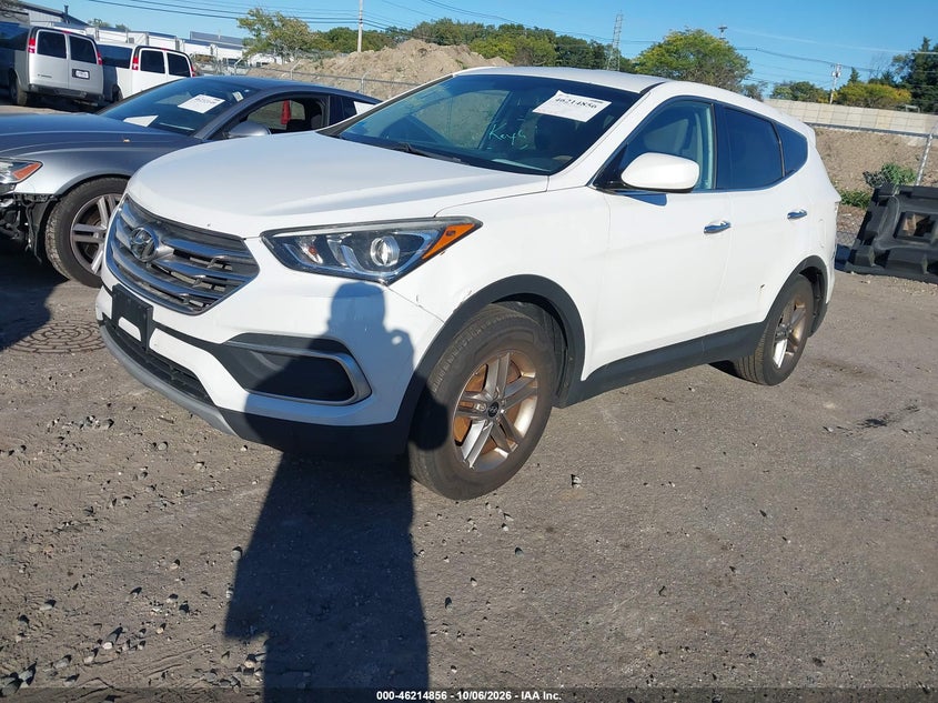 Vin: 5xyzt3lb7jg564785, lot: 46714779, hyundai santa fe sport 2.4l 20182