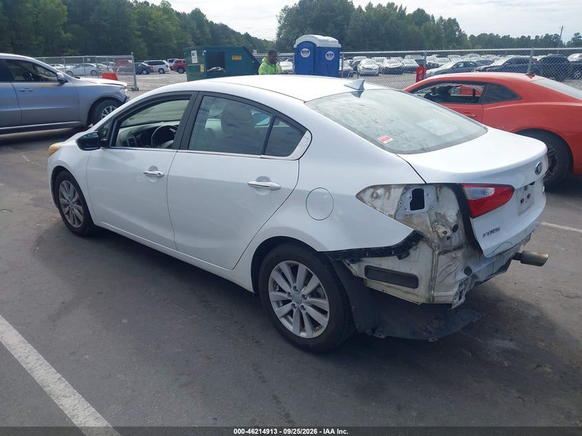 Vin: knafx4a84f5266387, lot: 46714836, kia forte ex 20153