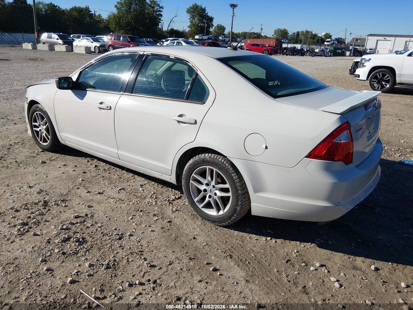 Vin: 3fahp0ga4cr347869, lot: 46714839, ford fusion s 20123