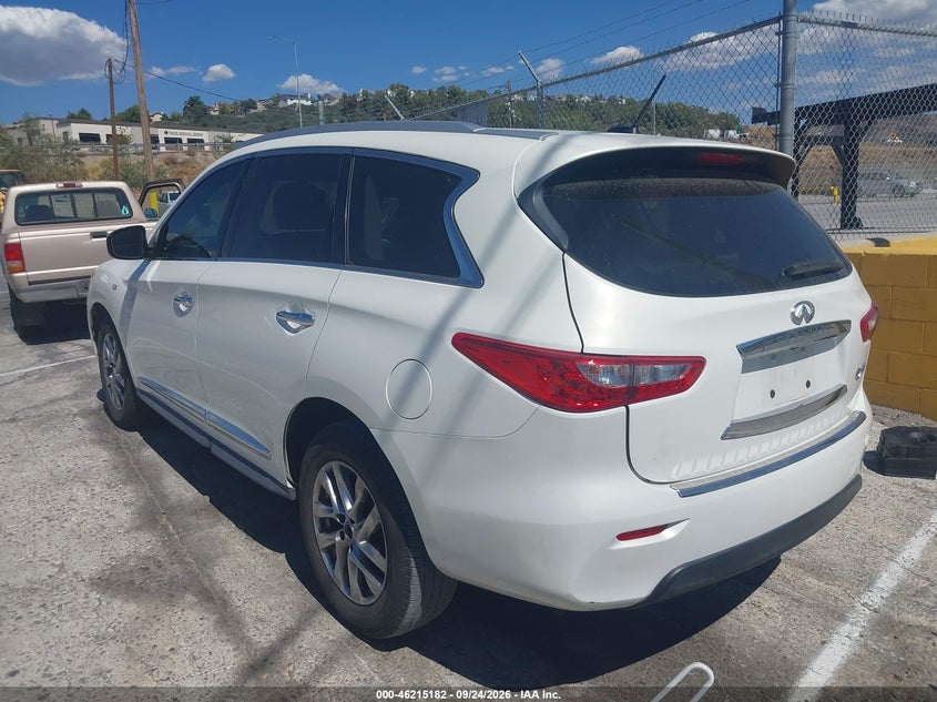 Vin: 5n1al0mn6ec545591, lot: 46715105, infiniti qx60 20143