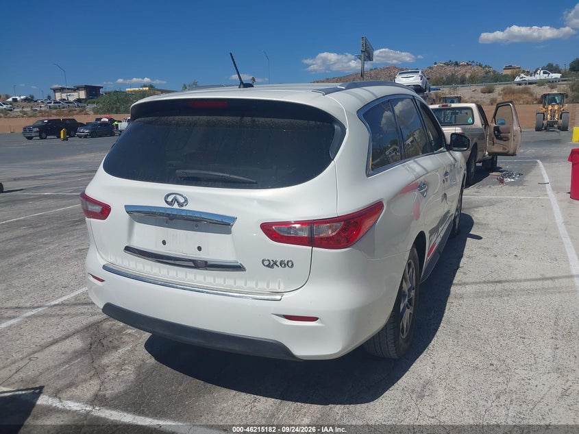 Vin: 5n1al0mn6ec545591, lot: 46715105, infiniti qx60 20144