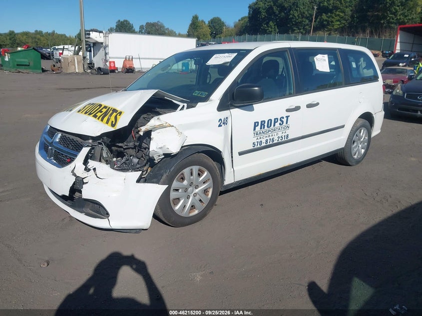 Vin: 2c4rdgbg2er463320, lot: 46715123, dodge grand caravan american value pkg 20142