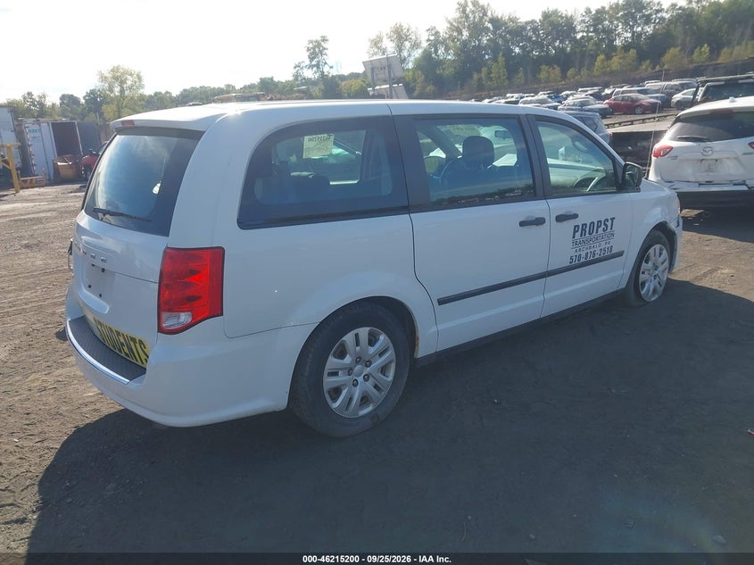 Vin: 2c4rdgbg2er463320, lot: 46715123, dodge grand caravan american value pkg 20144