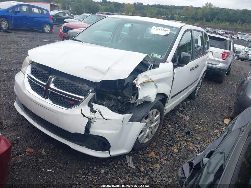 2014 Dodge Grand Caravan American Value Pkg, Front End, IAAI, VIN 2C4RDGBG2ER463320 — photo 2