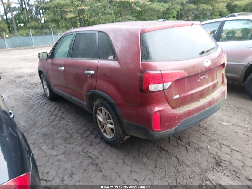 Vin: 5xykt3a61fg553098, lot: 46715190, kia sorento lx 20153