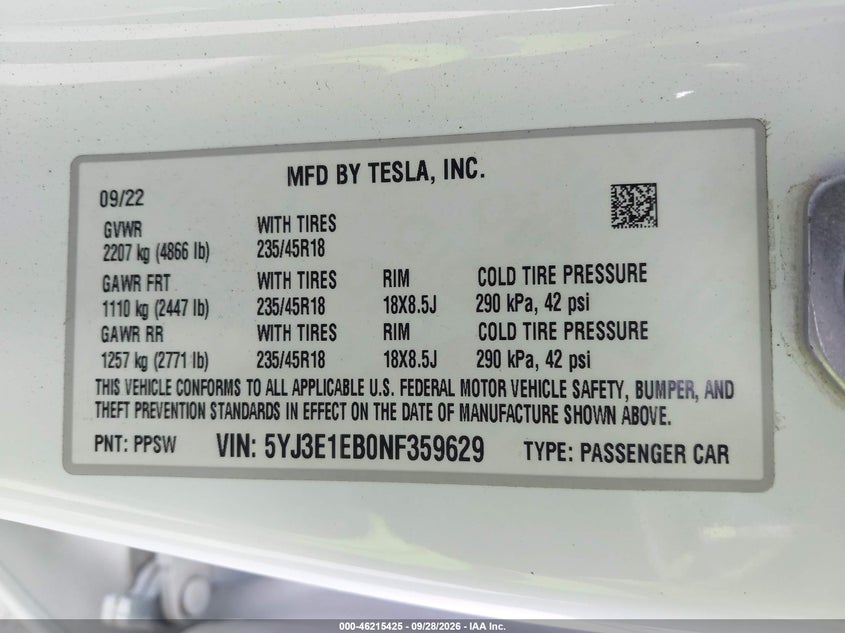 TESLA MODELO 3 - zdjęcie 9
