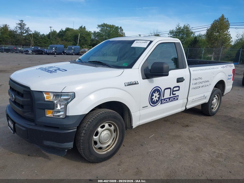 Vin: 1ftmf1cp9gke91682, lot: 46715432, ford f-150 xl 20162