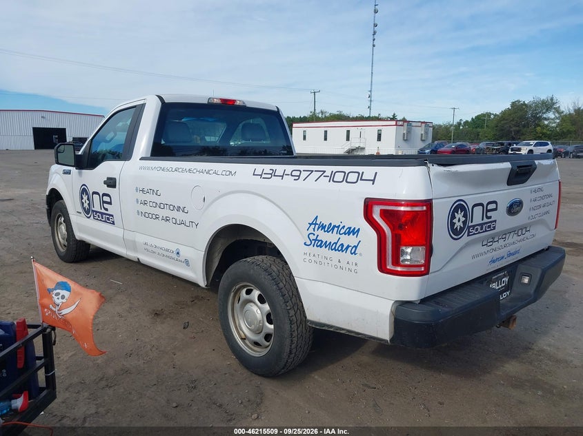 Vin: 1ftmf1cp9gke91682, lot: 46715432, ford f-150 xl 20163