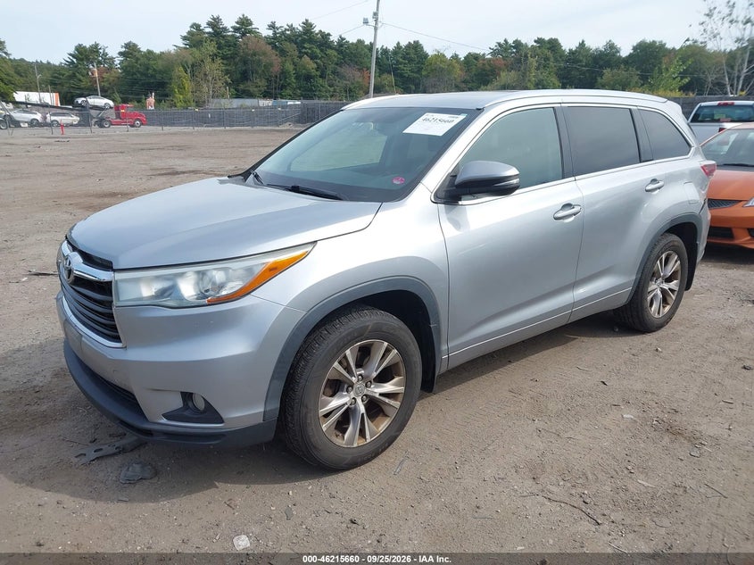 2015 Toyota Highlander, Удар ззаду, IAAI, VIN 5TDJKRFH4FS199835 — фото 2