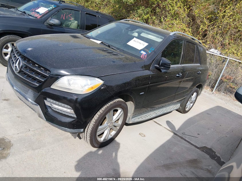 Vin: 4jgda5hb7ca071546, lot: 46715597, mercedes-benz ml 350 4matic 20122