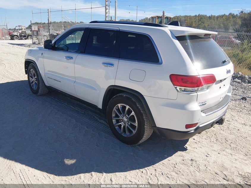 Vin: 1c4rjfbm3gc352375, lot: 46715986, jeep grand cherokee limited 20163