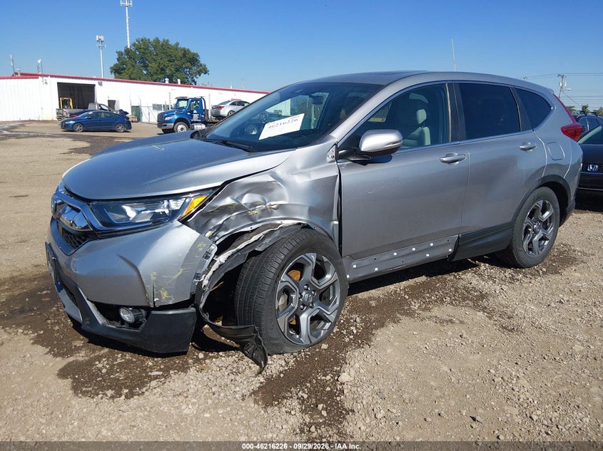2019 Honda Cr-V Ex, Left Side, IAAI, VIN 2HKRW2H5XKH641518 — photo 2