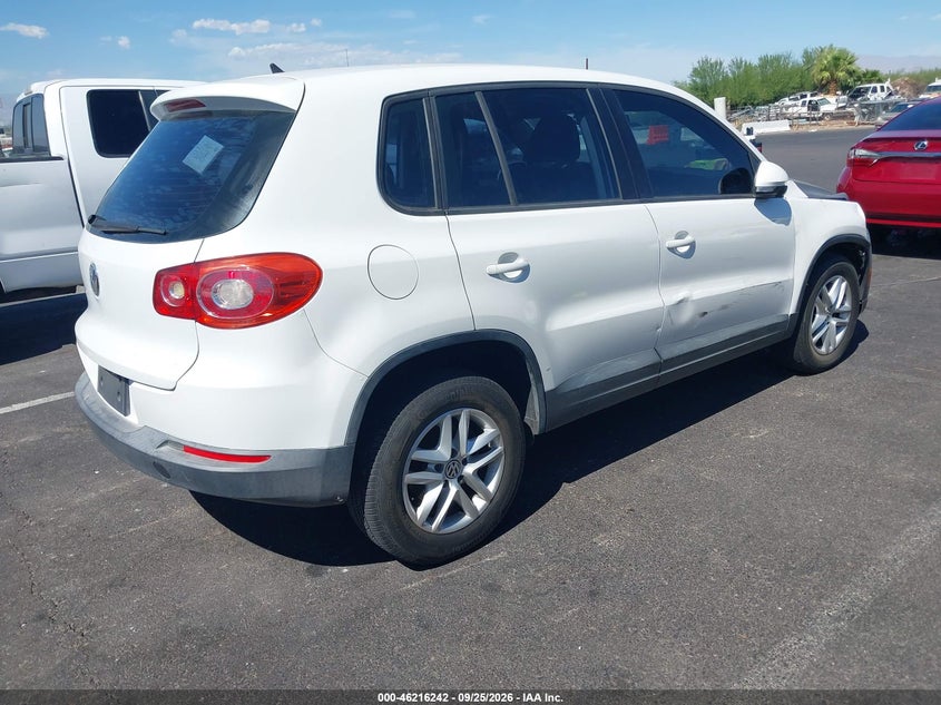 Vin: wvgav7ax6bw524629, lot: 46716165, volkswagen tiguan s 20114