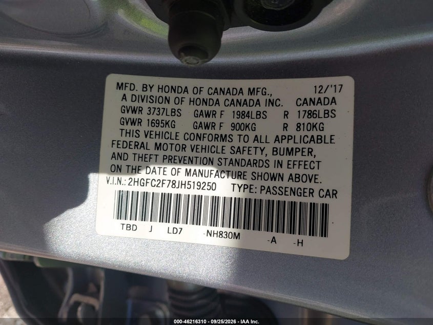 2018 HONDA CIVIC EX · Фото 9