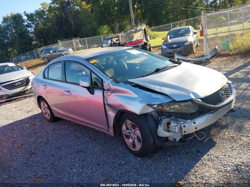Vin: 2hgfb2f54dh603555, lot: 46716446, honda civic lx 20131