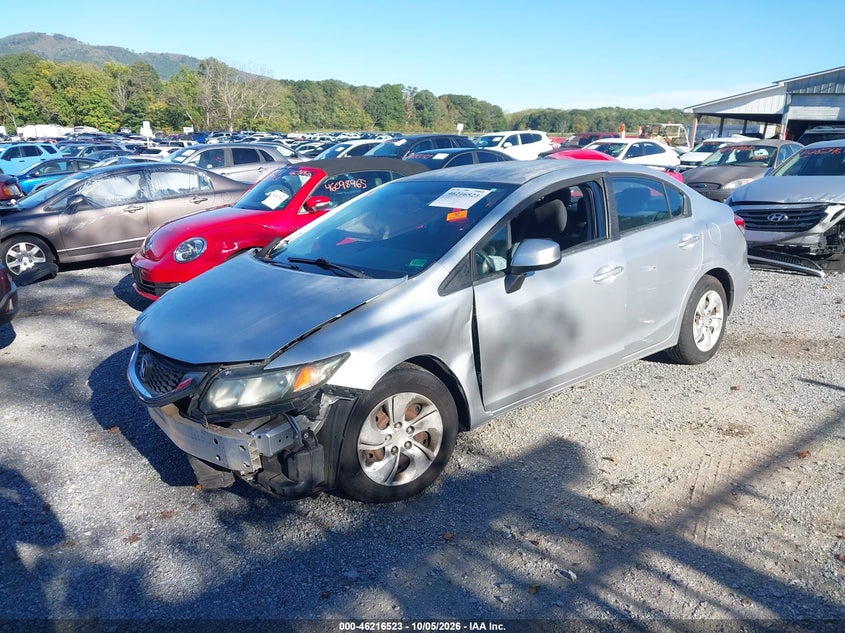 Vin: 2hgfb2f54dh603555, lot: 46716446, honda civic lx 20132