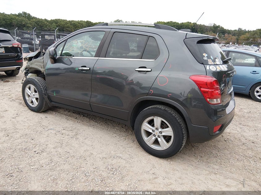 Vin: kl7cjpsb6hb199053, lot: 46716657, chevrolet trax lt 20173