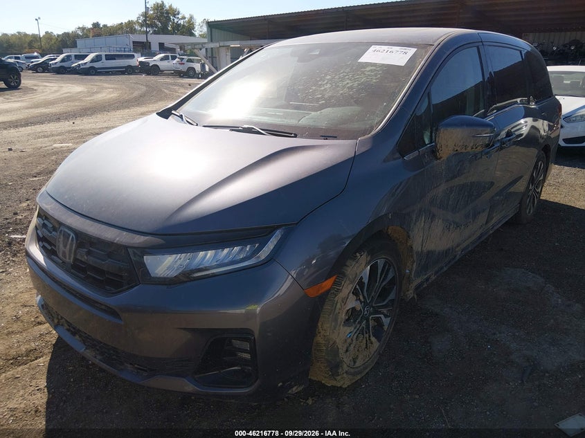 Vin: 5fnrl6h98sb012163, lot: 46716701, honda odyssey elite 20252