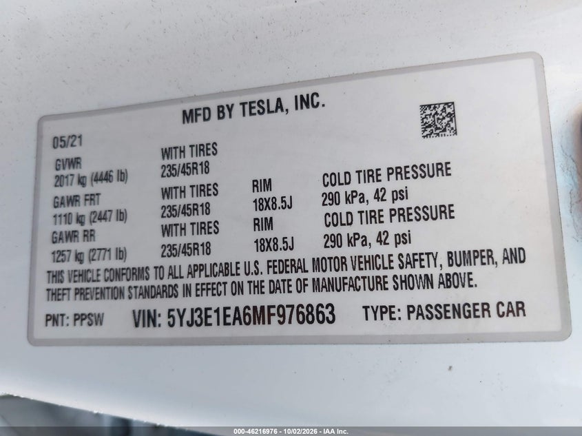 TESLA MODEL 3 - zdjęcie 9